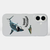 Great White Shark Stalking a Seal Underwater URM Case-Mate iPhone Case (Achterkant (horizontaal))