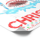 Great White Shark Ugly Xmas Sweater Shark Fishing  Poster (Hoek)