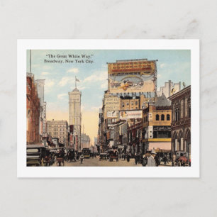 Great White Way, Broadway, New York City Briefkaart
