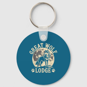 Great Wolf Lodge Howling Wolf Full Moon Natuur Scè Sleutelhanger