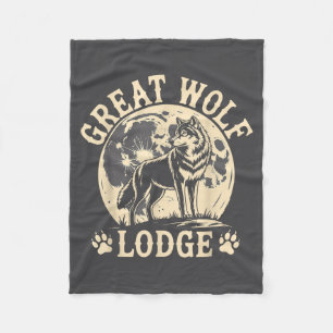 Great Wolf Lodge Huilende Wolf Volle Maan Natuur S Fleece Deken