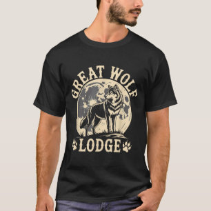 Great Wolf Lodge Huilende Wolf Volle Maan Natuur S T-shirt