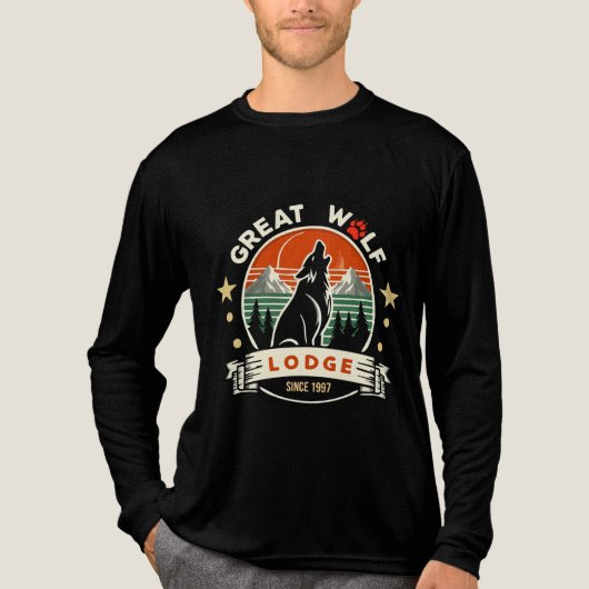Great Wolf Spirit - Bold Wilderness Design Tri-Blend Shirt (Voorkant volledig)