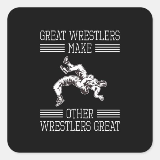 Great Wrestlers Martial Art Wrestling Training Vierkante Sticker (Voorkant)