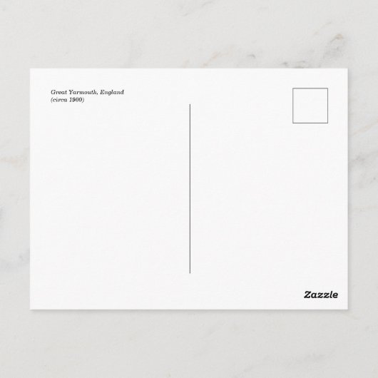Great Yarmouth, Engeland (1900) Briefkaart (Achterkant)