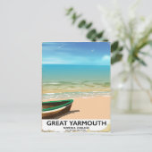 Great Yarmouth, Norfolk, Seaside-reisposter Briefkaart (Staand voorkant)