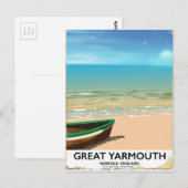 Great Yarmouth, Norfolk, Seaside-reisposter Briefkaart (Voorkant / Achterkant)