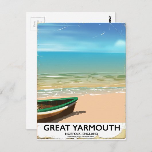 Great Yarmouth, Norfolk, Seaside-reisposter Briefkaart (Voorkant / Achterkant)