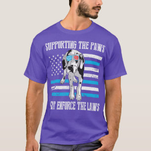 Greatdane hond met koele VS vlag bril ondersteunen T-shirt