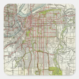 Greater Kansas City Vierkante Sticker