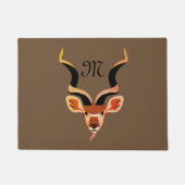 Greater Kudu Antelope Monogram Deurmat (Voorkant)