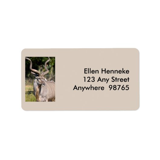 Greater Kudu Etiket (Voorkant)