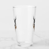Greater Kudu Head geïllustreerd Monogram Glas (Links)
