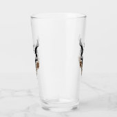 Greater Kudu Head geïllustreerd Monogram Glas (Rechts)