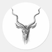 Greater Kudu Ronde Sticker (Voorkant)
