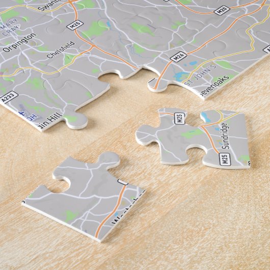 Greater London, England Map Legpuzzel (Zijkant)