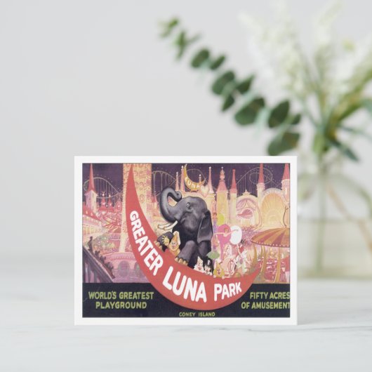  Greater Luna Park Briefkaart (Staand voorkant)