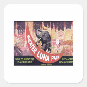  Greater Luna Park Vierkante Sticker