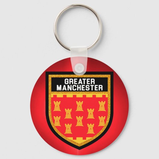 Greater Manchester Flag Sleutelhanger (Voorkant)