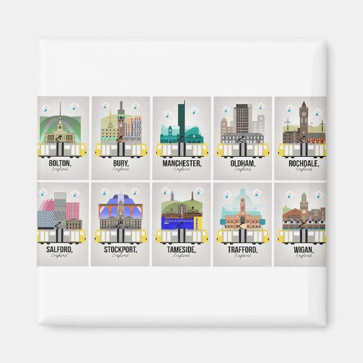 Greater Manchester Magneet (Voorkant)