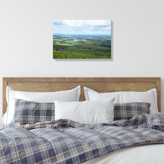 Greater Manchester vanaf Blackstone Edge Canvas Afdruk (Insitu (Slaapkamer))