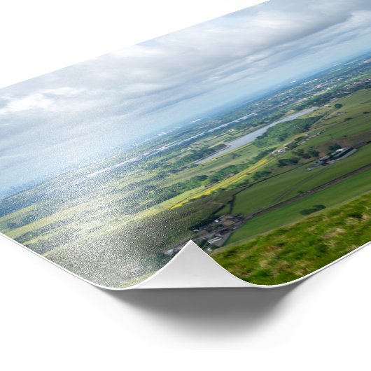 Greater Manchester vanaf Blackstone Edge Foto Afdruk (Hoek)
