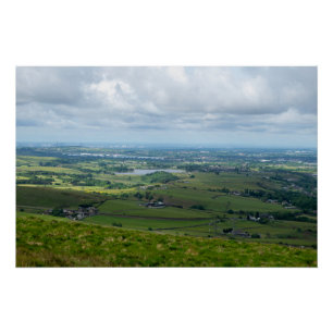 Greater Manchester vanuit Blackstone Edge Perfect Poster