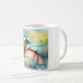 Greater Noctule Bat 120924AREF149 - Watercolor Koffiemok (Voorkant rechts)