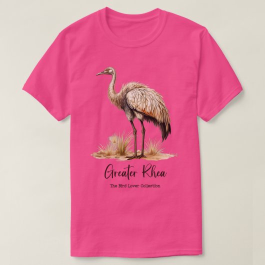 Greater Rhea De Vogelliefhebber Collectie TShirt (Design voorkant)