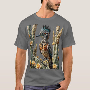 Greater Roadrunner Omgeven Door Yucca Bloem Nieuw T-shirt