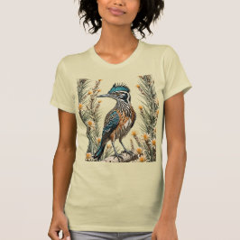 Greater Roadrunner omgeven door Yucca Flower 3 T-shirt