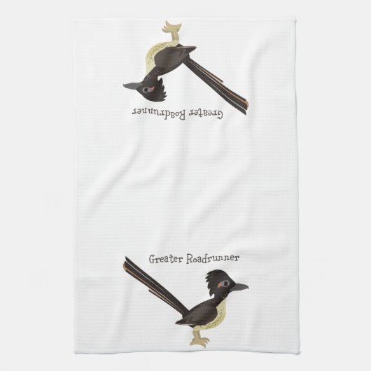 Greater Roadrunner Theedoek (Verticaal)