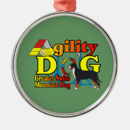 Greater Swiss Berghond Agility Metalen Ornament