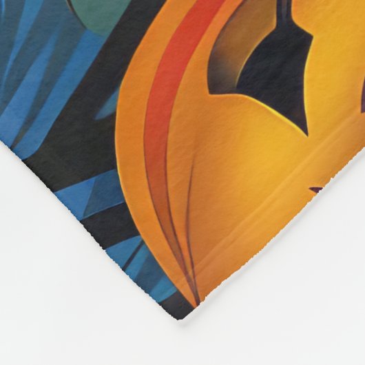 Greater Swiss Halloween Spooky Fleece Deken (Hoek)