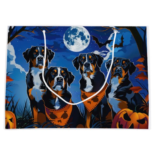 Greater Swiss Halloween Spooky Groot Cadeauzakje (Voorkant)