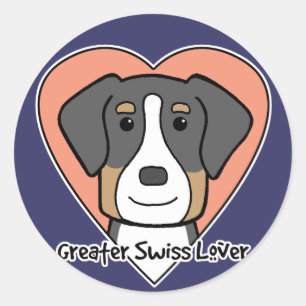 Greater Swiss Lover Ronde Sticker