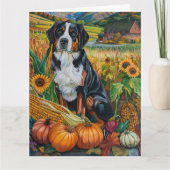 Greater Swiss Mountain Autumn Harvest Thanksgiving Kaart (Voorkant)