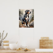 Greater Swiss Mountain Dog Art Print Poster (Keuken)