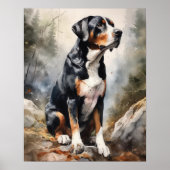 Greater Swiss Mountain Dog Art Print Poster (Voorkant)