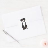 Greater Swiss Mountain Dog Cartoon Ronde Sticker (Envelop)