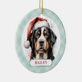 Greater Swiss Mountain Dog Ceramic Circle Ornament (Rechts)