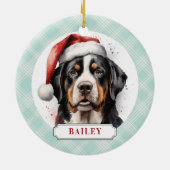 Greater Swiss Mountain Dog Ceramic Circle Ornament (Achterkant)