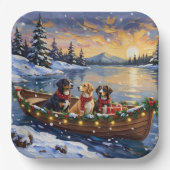 Greater Swiss Mountain Dog Christmas Boat Holiday Papieren Bordje (Voorkant)