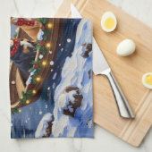 Greater Swiss Mountain Dog Christmas Boat Holiday Theedoek (Quarter Fold)