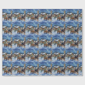 Greater Swiss Mountain Dog Christmas Delivery Cart Cadeaupapier (Vlak)