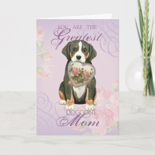 Greater Swiss Mountain Dog Heart Mam Kaart (Voorkant)