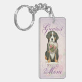 Greater Swiss Mountain Dog Heart Mam Sleutelhanger (Voorkant Links)