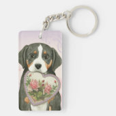 Greater Swiss Mountain Dog Heart Mam Sleutelhanger (achterkant)