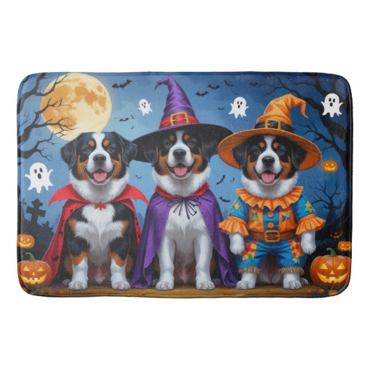 Greater Swiss Mountain Dog Pumpkin Halloween Grapp Badmat (Voorkant)