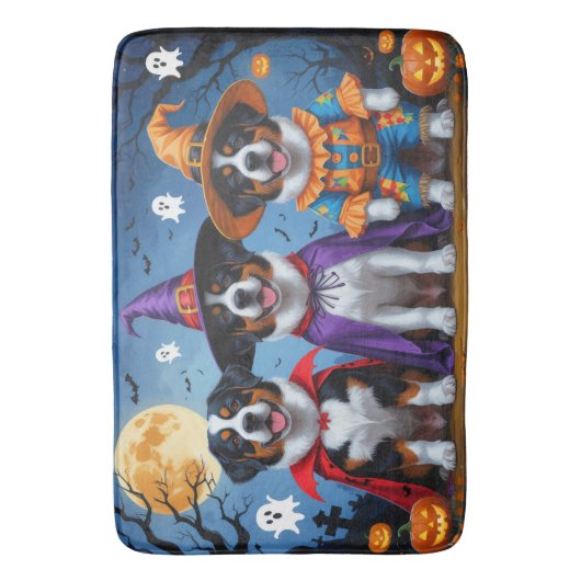 Greater Swiss Mountain Dog Pumpkin Halloween Grapp Badmat (Voorkant Verticaal)